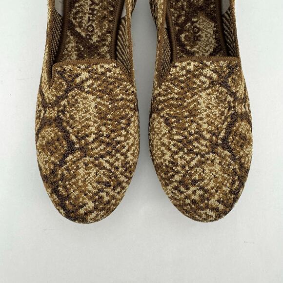 Rothy's The Loafer Fabric Knit Slip-On Flats Shoes in Bronze Metallic Python 9.5 - Picture 3 of 13